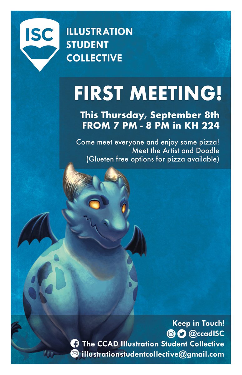 CCADISC's tweet image. Come join us for the first ISC of the semester! All the details are in the photo 💙