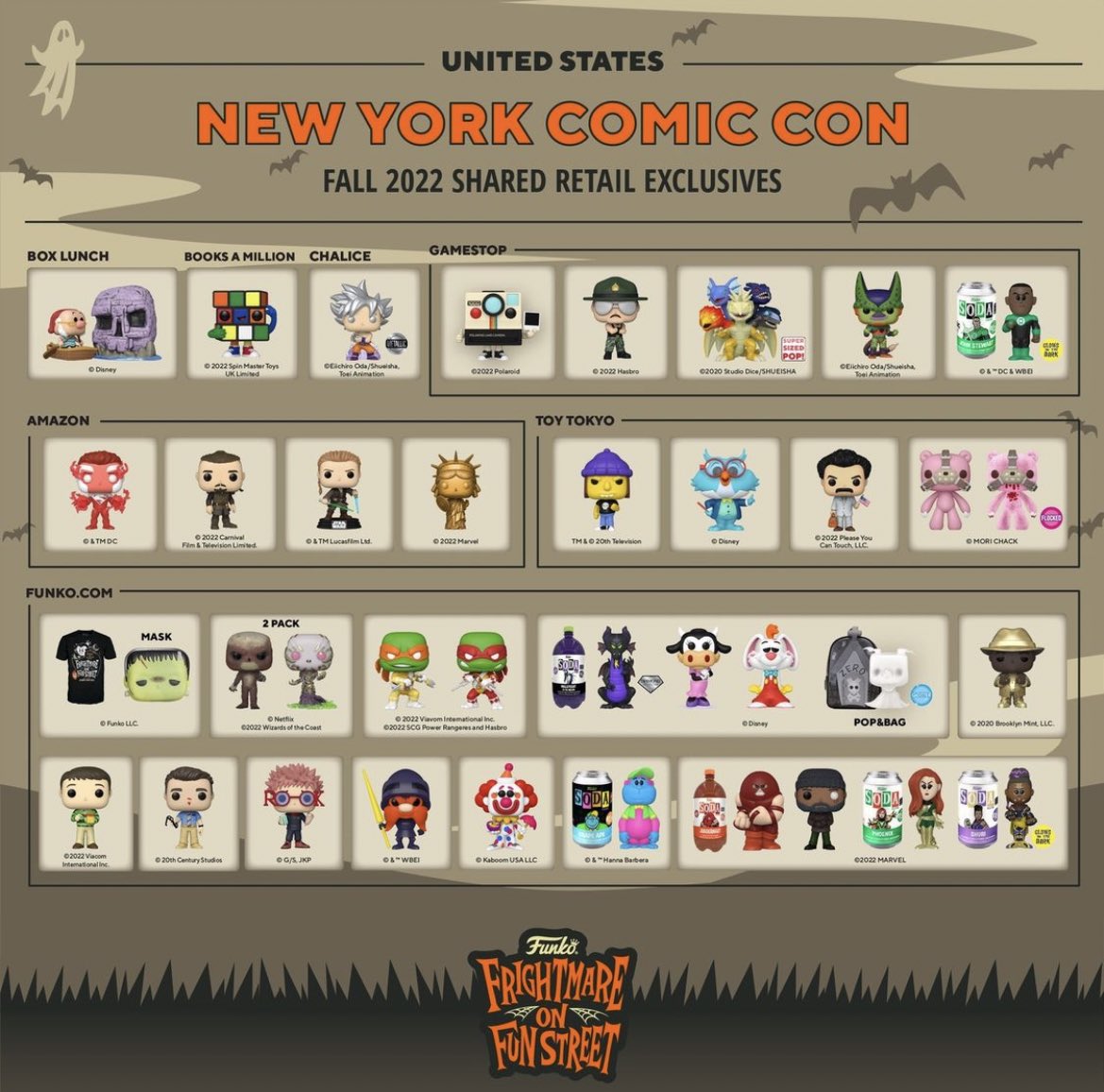 FunkoPOPsNews's tweet photo. That’s a wrap for NYCC! Here’s the full list! #NYCC #NYCC22 #NYCC2022 #FPN #FunkoPOPNews #Funko #POP #POPVinyl #FunkoPOP #FunkoSoda https://t.co/XlFqDUAGvq