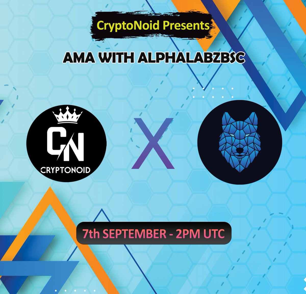 Crypto_Noid's tweet photo. 🎙🎙 AMA ALERT 🎙🎙

CRYPTONOID X Alpha Labz

🕒 TIME:-14:00UTC, 7th Sep
🏃‍♂️ PLACE:- @CryptonoidChat Telegram
💸 Reward:- $15 &amp; Whitelist to 3 participants(Winners will be announced within 2 hours of AMA)

Excited to welcome Alpha Labz for an AMA at 2PM UTC !

#Ama #crypto #bsc https://t.co/Xs06XbaQMI