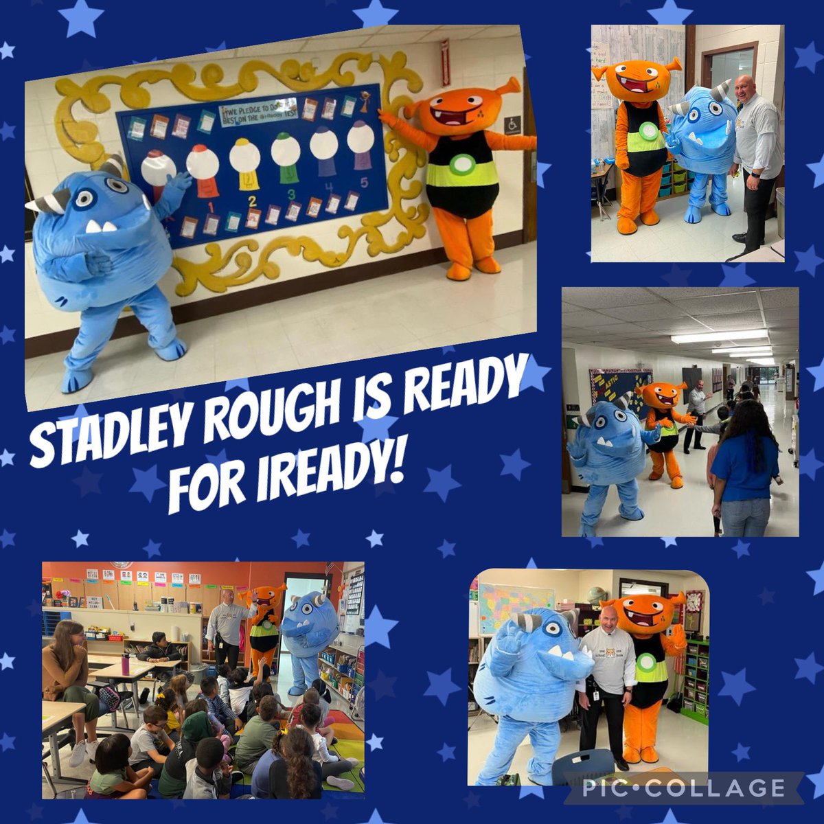 StadleyRough's tweet photo. The students @StadleyRough are set to @iReady and they L🧡VED having Plory and Snargg visit today! #STRlearns #STRfun https://t.co/d6FVqdi7oU