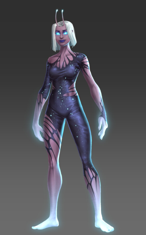 HYPEX's tweet photo. The same Epic Employee/Contractor (Briélan Gale) that posted the S5 portal concept earlier today, also had this "Dark Fairy" concept on her ArtStation saying "not used in game". So this is either scrapped or never bought by Epic.

She worked on Ch2 S5 &amp; S6 props concepts too btw. https://t.co/gWIP0iRgod
