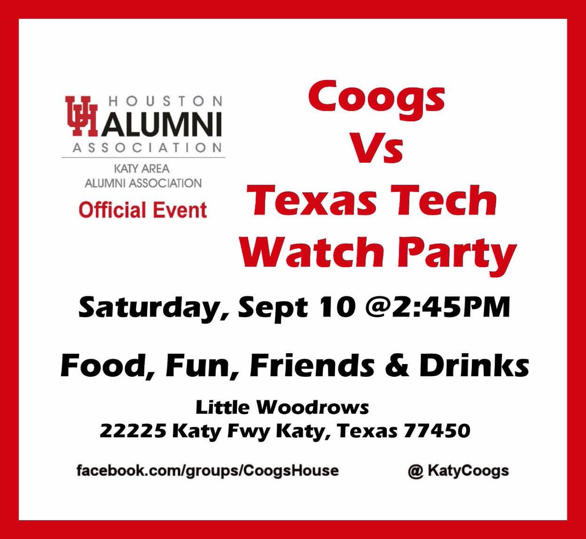 KatyCoogs's tweet photo. Any Coog is welcome! #htown #houston #uhcoogs #uh https://t.co/WZKvOwQzv1