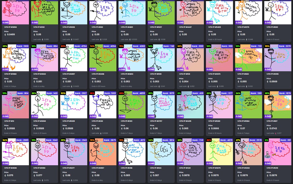 ONE BOUNTY FOR TODAY.

Every NFT listed below has a prize attached to it.
Eth, Airdrops, WL Spots, Free Merch etc.
BUY ONE, OPEN A TICKET, GET REWARDED.

opensea.io/collection/1et…
