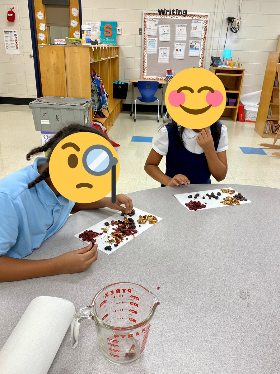MrsLSmith_CCSD's tweet photo. Last week we celebrated National Trail Mix Day by sorting through the ingredients.  We loved discovering the various components and their healthy benefits.  Cranberries and blueberries were a favorite! #trailmix https://t.co/zEixeNxGAu