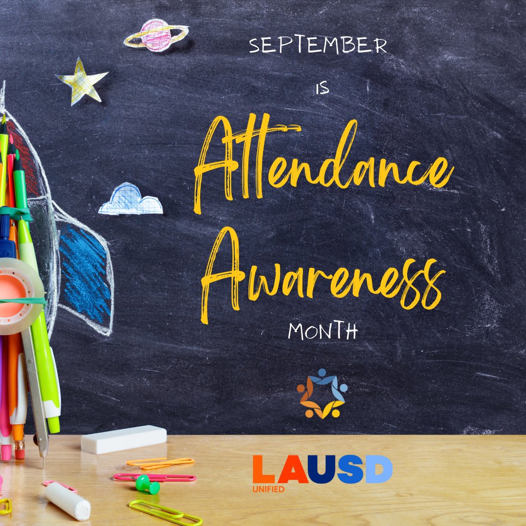 @LAUSDHR (@lausdhr) on Twitter photo September is Attendance Awareness Month! #iAttend #IBelieveInLAUSD #ReadyForTheWorld #AttendanceAwareness #AttendanceAwarenessMonth #AttendanceMatters #OneVoiceOneHR #JoinTheLAUSDFamily #TeachLA #ShowUpAndShowOff <a href="/LASchools/">Los Angeles Unified</a> September is Attendance Awareness Month! #iAttend #IBelieveInLAUSD #ReadyForTheWorld #AttendanceAwareness #AttendanceAwarenessMonth #AttendanceMatters #OneVoiceOneHR #JoinTheLAUSDFamily #TeachLA #ShowUpAndShowOff <a href="/LASchools/">Los Angeles Unified</a>