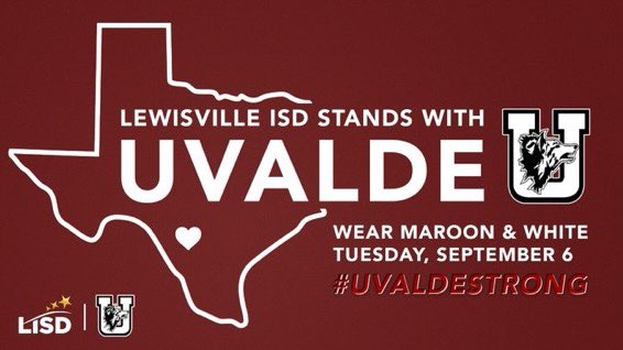 bbmsbronco's tweet photo. Liberty Stands with Uvalde! #possibilities2223 #OneLISD #LISDCulture #UVALDESTRONG https://t.co/S0YRB5X5HN