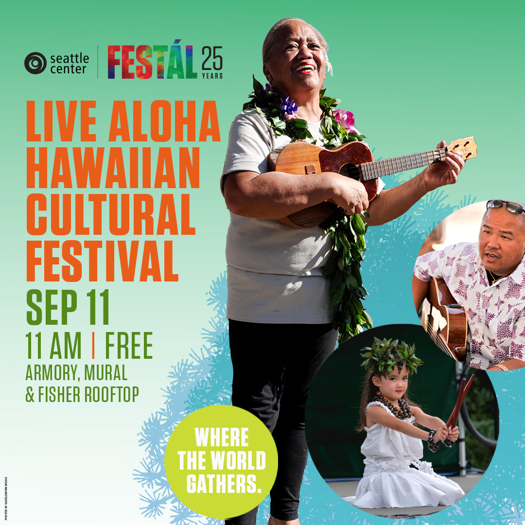 Live Aloha Hawaiian Cultural Festival is back September 11, 11am-7pm in the Armory, Mural, &amp; Fisher Rooftop. It is free and open to the public.

📅 View schedule: seattlecenter.com/events/feature…

#festal2022 #festal25 #seattlecenter #seattlecenterfestal #seattlelivealohafestival2022