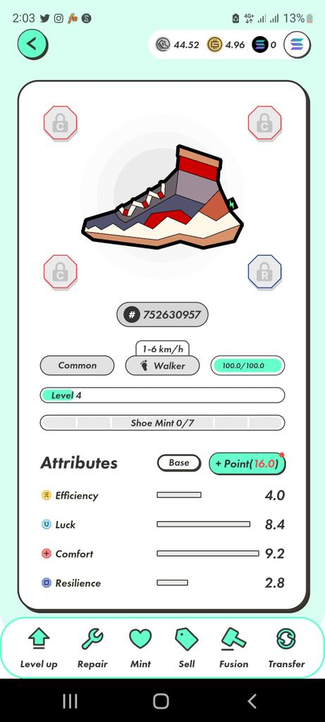 Tradewithmoeee's tweet photo. @MichelTho6 If anyone interested in this gmt earner its for 4 sol negiatiable  hit me up to put it on sale 
Thanks fam https://t.co/HqvDDHJxaf