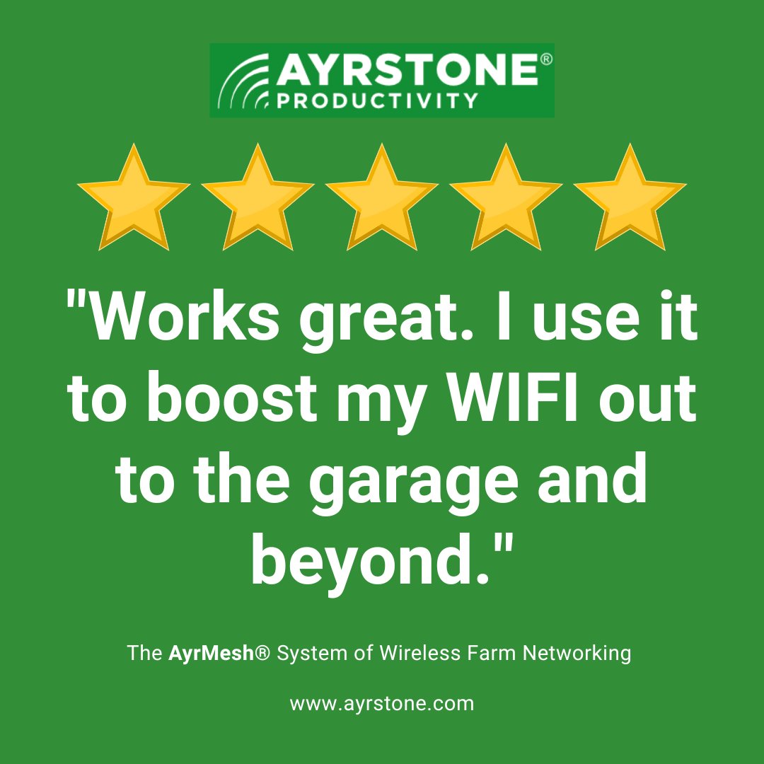 Ayrstone's tweet image. Connect Out-Buildings with the AyrMesh® Receiver

👉 You can then use an AyrMesh Receiver to bring the network into various buildings around your properties 

👉 Learn more on our website at ayrstone.com

#AgTwitter #Harvest22