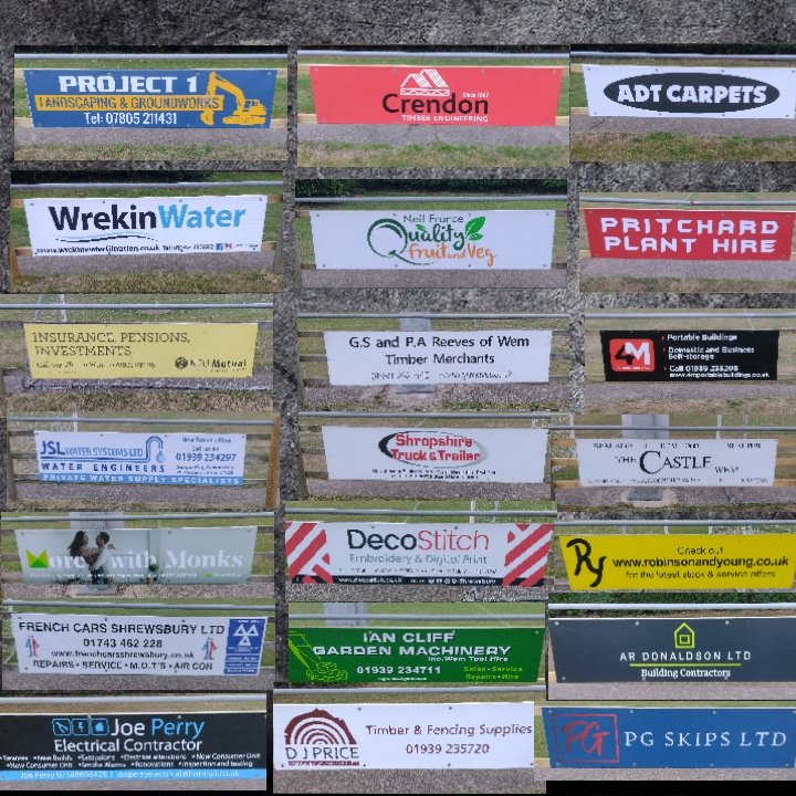 Grassroots football without the help of local business men and women would be a serious struggle. Wem Town are proud to have these companies supporting us.
We will feature these over all our social media throughout the season.

Thank you all!!!!!
Sponsor Wem?
Inbox for details