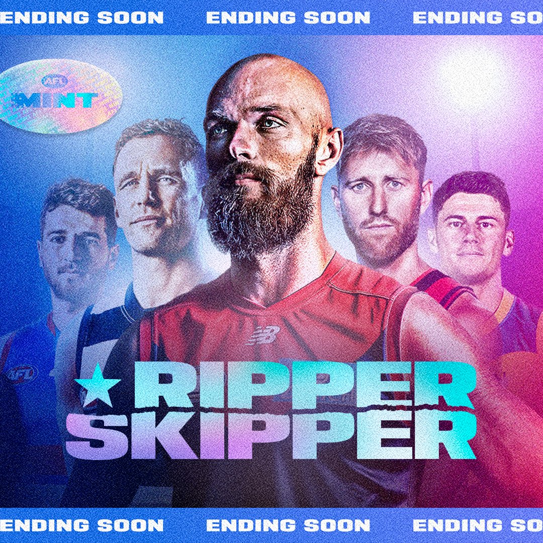 AFLMint's tweet photo. LAST CHANCE for Ripper Skipper packs - Ending this Thurs 8th Sep at 12pm AEST.

You’ll also have a 10% chance of being airdropped a Genesis Ball. It could be a while before the odds are this high again!

Dont miss out. Grab your pack https://t.co/kwOQvhJpyP https://t.co/lud9CByp5G
