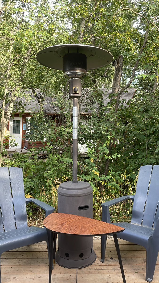 Not gonna lie. I’m turning into my dad. I picked up a discarded patio heater this weekend from our ‘magic road’ (free of course) and after a thorough cleaning of all orifices, this thing works like a charm.  🤷‍♂️😬