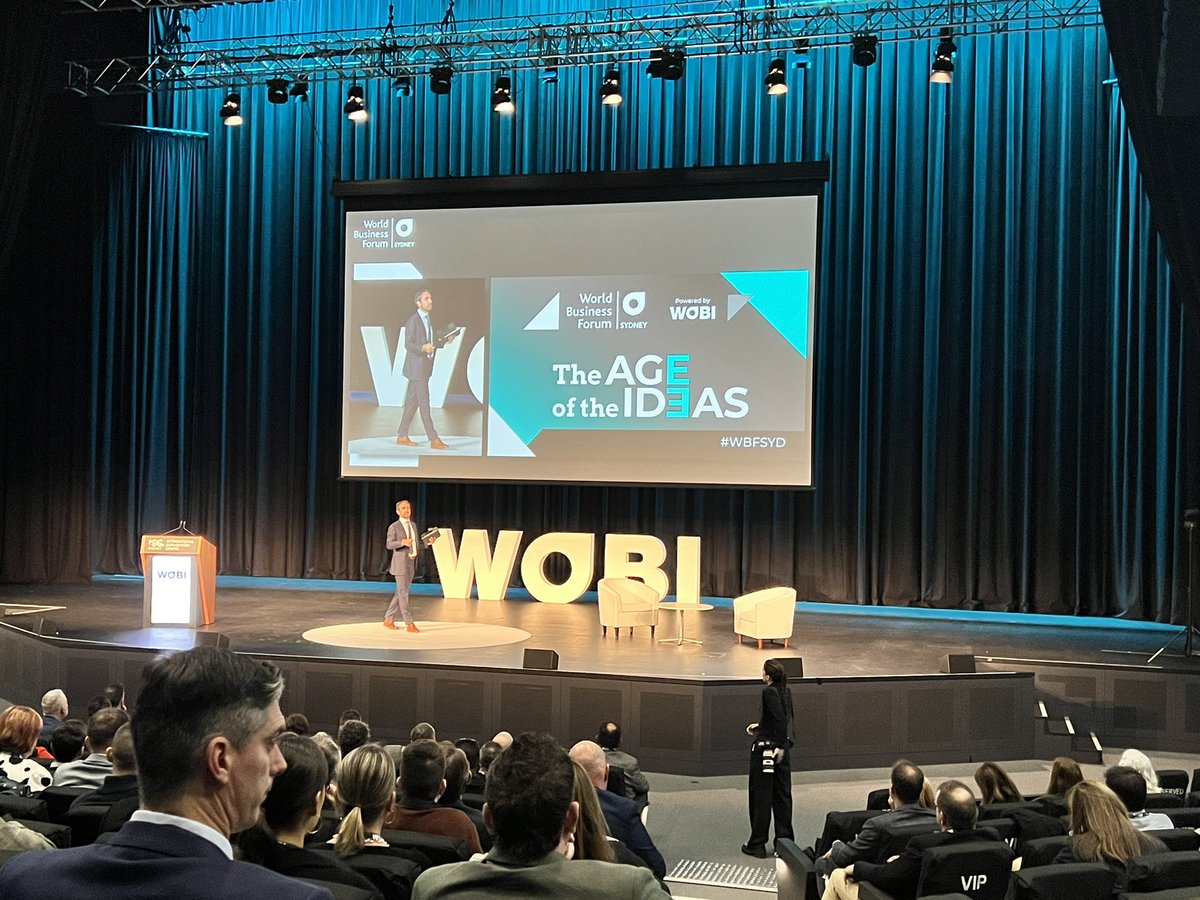 Biancajanepilla's tweet photo. Excited to be face to face at #WBFSYD for the next two days, learning about the latest and greatest in change management, digital transformation and disruption, sustainability, resilience, facing uncertainty from an amazing lineup of speakers 🔊 https://t.co/S5dF9Uk8hI