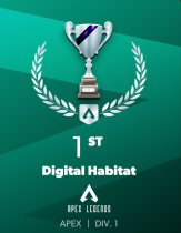 DigitalHab's tweet photo. Been a little slow lately in the Org, but we are still competing! Our Dota Team went 1-1 in their first ever series, as well as our Apex Team racking up another tournament win! https://t.co/8vmrtkEUHJ