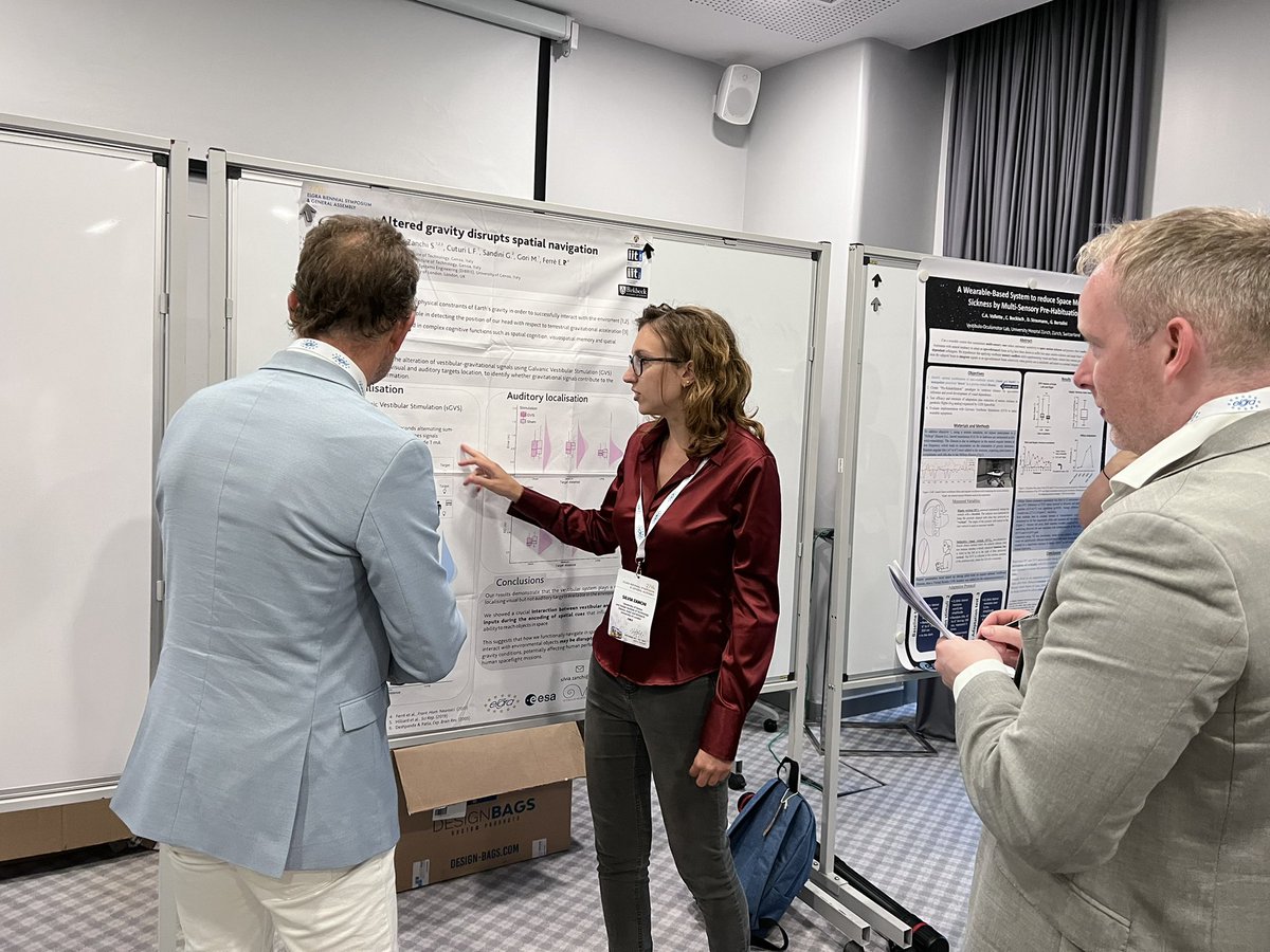 Elisa R Ferre (@elisarferre) on Twitter photo Altered (vestibular) gravity signals disrupt spatial navigation 🚀 <a href="/SilviaZanchi27/">Silvia</a> presenting our new exciting results at #ELGRA22 <a href="/bbkpsychology/">Birkbeck School of Psychological Sciences</a> <a href="/ELGRA_space/">ELGRA</a> <a href="/StudentELGRA/">SELGRA</a> <a href="/UVip_iit/">U-VIP IIT</a> <a href="/ExpPsychSoc/">Experimental Psychology Society</a> Altered (vestibular) gravity signals disrupt spatial navigation 🚀 <a href="/SilviaZanchi27/">Silvia</a> presenting our new exciting results at #ELGRA22 <a href="/bbkpsychology/">Birkbeck School of Psychological Sciences</a> <a href="/ELGRA_space/">ELGRA</a> <a href="/StudentELGRA/">SELGRA</a> <a href="/UVip_iit/">U-VIP IIT</a> <a href="/ExpPsychSoc/">Experimental Psychology Society</a>