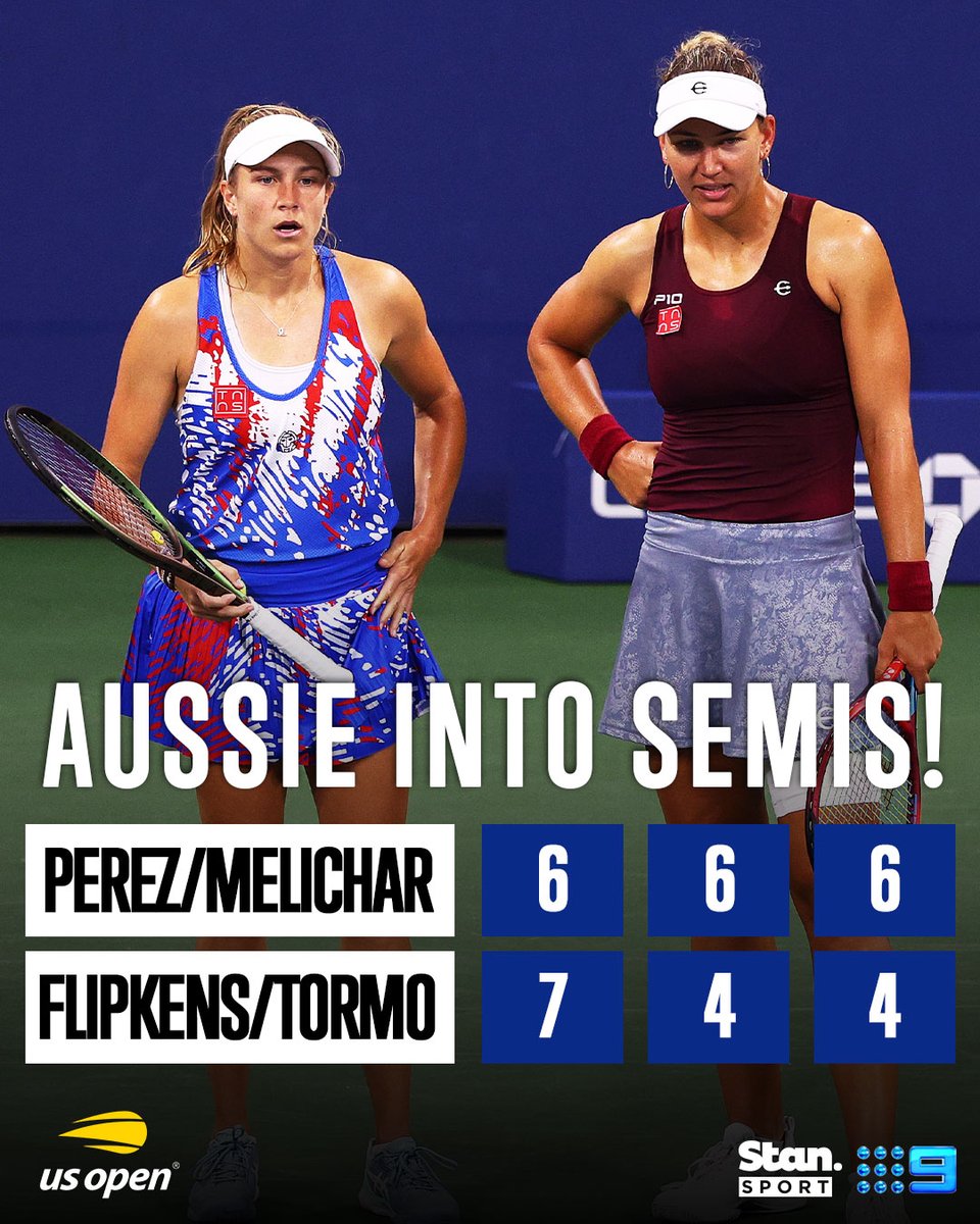 Aussie Ellen Perez is into her FIRST Grand Slam Semi-Final! 🇦🇺👏 #USOpen #Tennis