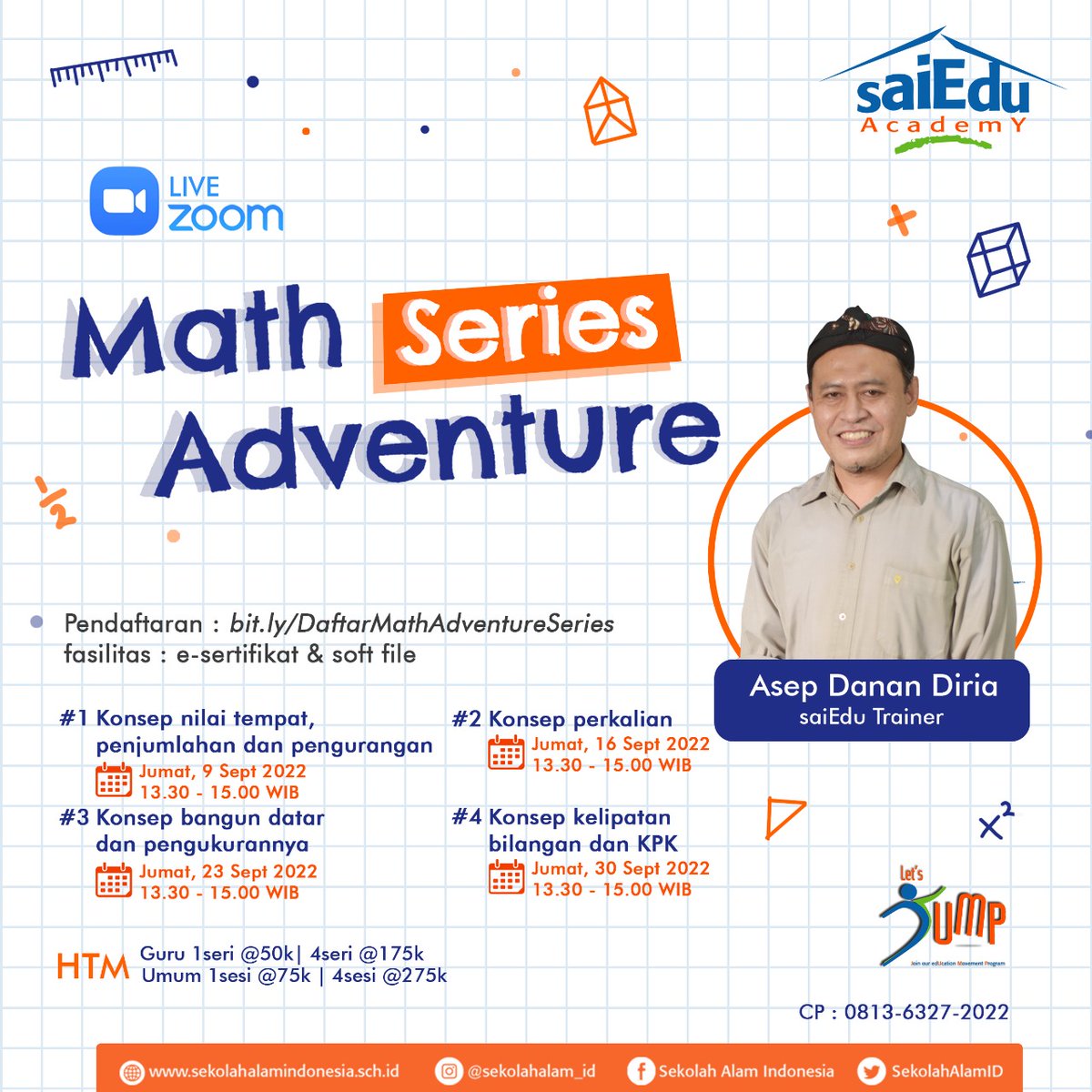 Segala sesuatu kalau kita tahu caranya akan lebih mudah.. Yuuks kita ikutin math series adventure.. Lets Jump!