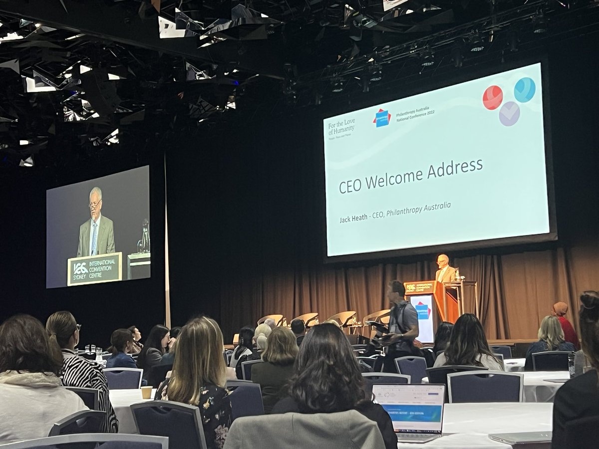 ryanginard's tweet photo. Here with 900 of my new #philanthropy friends! Thanks to @jackheath &amp; his team for bringing us all together. Looking forward to hearing from @UKCPhilanthropy &amp; to sharing a few thoughts on @FuturePHL later on the main stage. #3PConf2022 @PhilanthropyAus https://t.co/o3YQgNs0S9