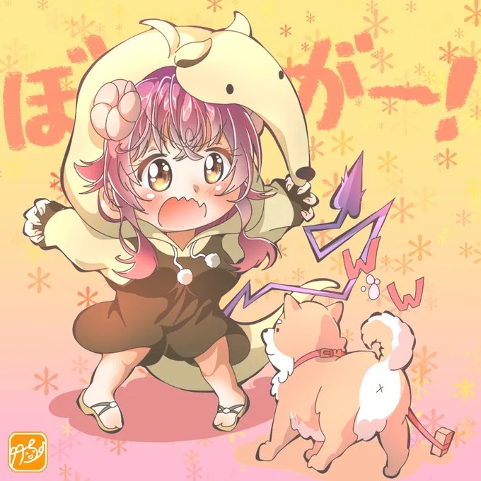 がんばりまぞく～(`・ω・')モリモリ~#まちカドまぞく #絵描きさんと繋がりたい #私の絵柄が好みって人にフォローされたい 