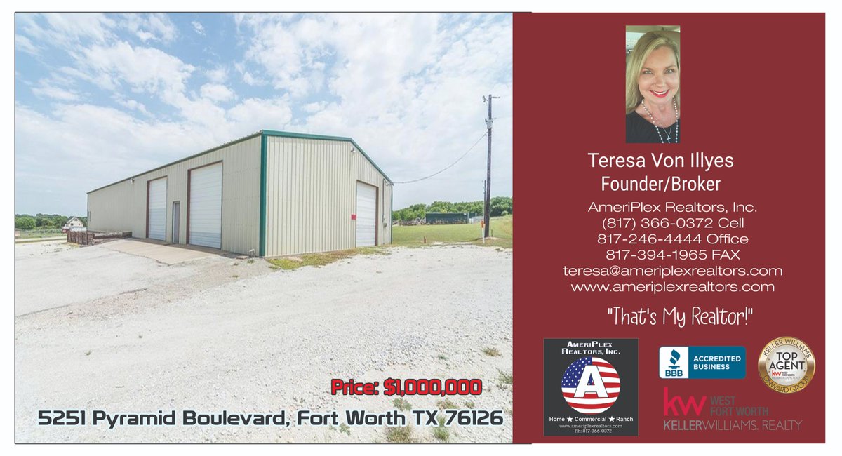 teresaillyes's tweet photo. 7900 Bilardi Ct and 7920 Bilardi court included in the sale of this property making acreage total. The building is tenant occupied.
https://t.co/whvRhzA6MJ 
#commercialpropertyforsaleinfortworthtexas #commercialpropertyforsalefortworthtexas 
5251 Pyramid Boulevard https://t.co/XoZbKqOjqY