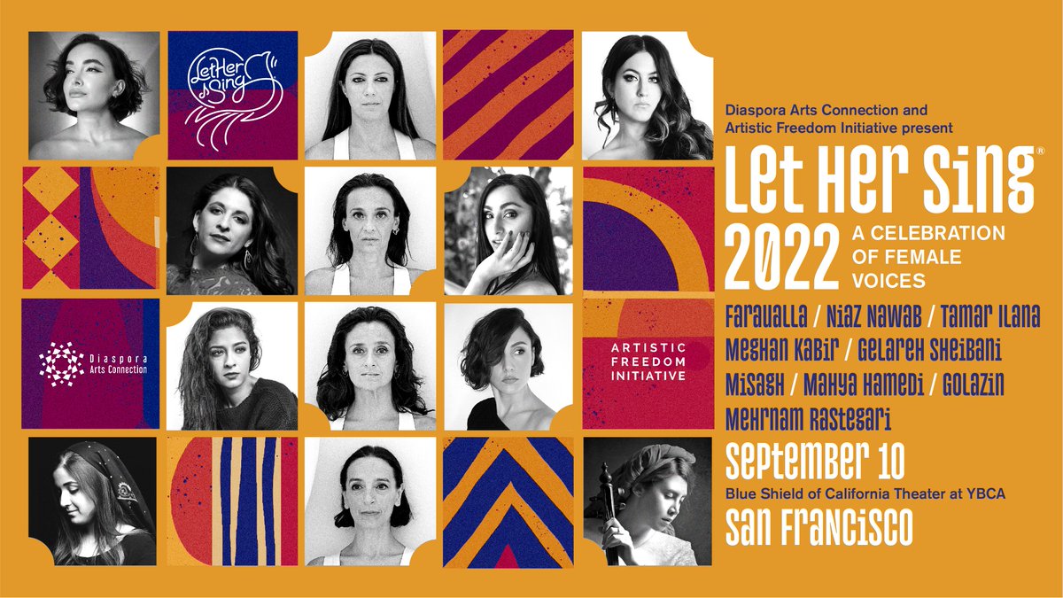YBCA (@ybca) on Twitter photo This Saturday, September 10 at 7pm, enjoy female vocalists on the #YBCA stage for <a href="/DiasporaArtsCon/">Diaspora Arts Connection</a>’s “Let Her Sing®: A Celebration of Female Voices.” Reserve your spot today to experience this performance that raises awareness for the female voice. → bit.ly/3Qobo5Q This Saturday, September 10 at 7pm, enjoy female vocalists on the #YBCA stage for <a href="/DiasporaArtsCon/">Diaspora Arts Connection</a>’s “Let Her Sing®: A Celebration of Female Voices.” Reserve your spot today to experience this performance that raises awareness for the female voice. → bit.ly/3Qobo5Q