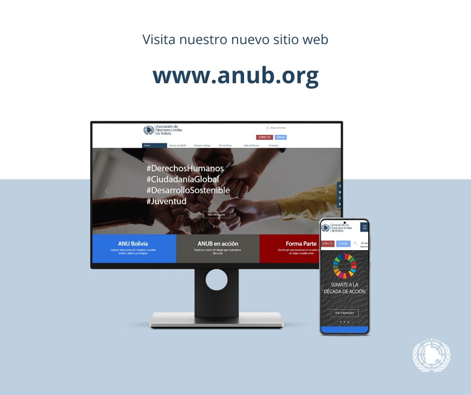 ANUBolivia's tweet photo. ¿Ya viste nuestra nueva página web?💻📲
👉 Visita https://t.co/Jj5yuF3Y2X y aprende más sobre nosotros, nuestro trabajo, eventos, oportunidades para formar parte de la ANUB y mucho más!
#ANUB #CiudadaníaGlobal #Juventud #DDHH #DesarrolloSostenible https://t.co/6NFfUZCqXY