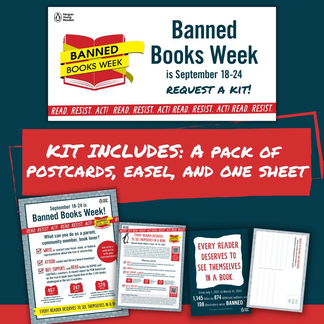 Take action this year during <a href="/BannedBooksWeek/">Banned Books Week</a>! Request a #BannedBooksWeek kit for your community with postcards to write reps, signage, booklists, and more! 

Request your kit: penguinschoollibrary.com/BBWKit