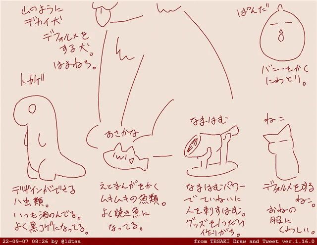 TLどうぶつ図鑑 #tegaki_dt 