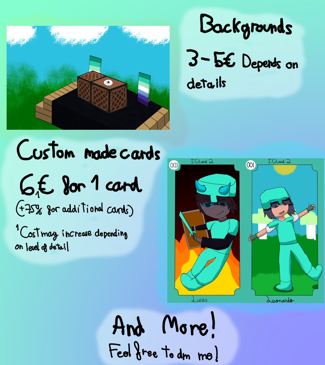 NormalFery's tweet image. Commissions still open! If you get one now, I can finish it the next day!
I even have a new commission sheet with new prices, and a brand new look!
Don't fear dming me! I'll reply as soon as possible!