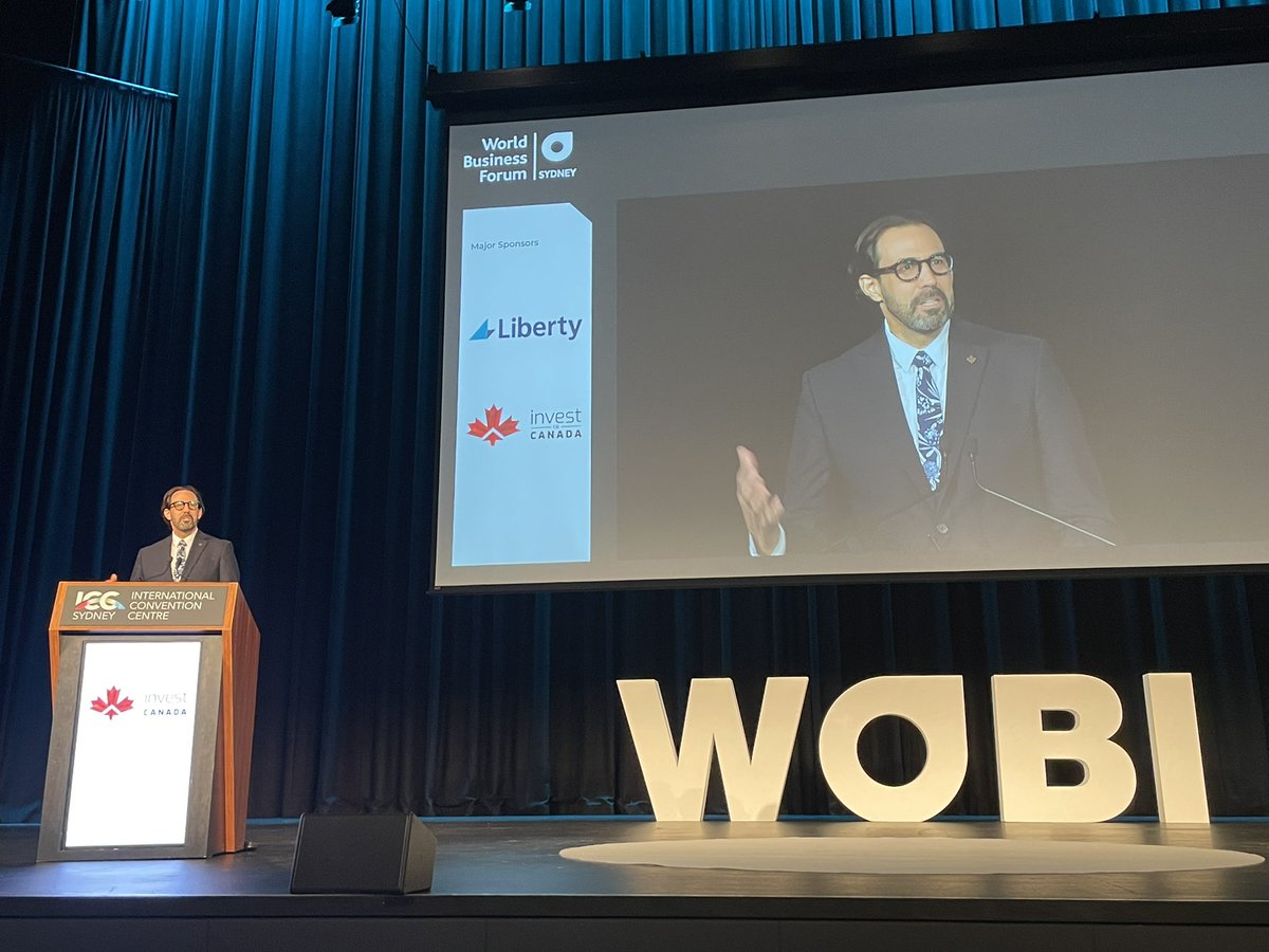 CanadainAU's tweet photo. Consul General of Canada @AFGiroux was delighted to welcome delegates to the World Business Forum #WBFSYD, proudly sponsored by @invest_Canada. #CanatWOBI https://t.co/YR3M2k0Rtb