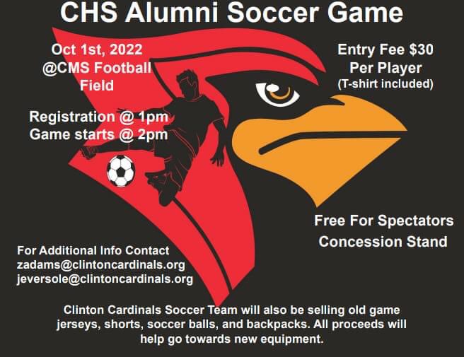 Cardinal_Soccer's tweet photo. UPDATE:
Due to youth soccer in the morning, the alumni game will now start registration at 1 with the game starting around 2 pm. 
Link to sign up:

https://t.co/sElAeX7DU5 https://t.co/iAKPcLJPOj