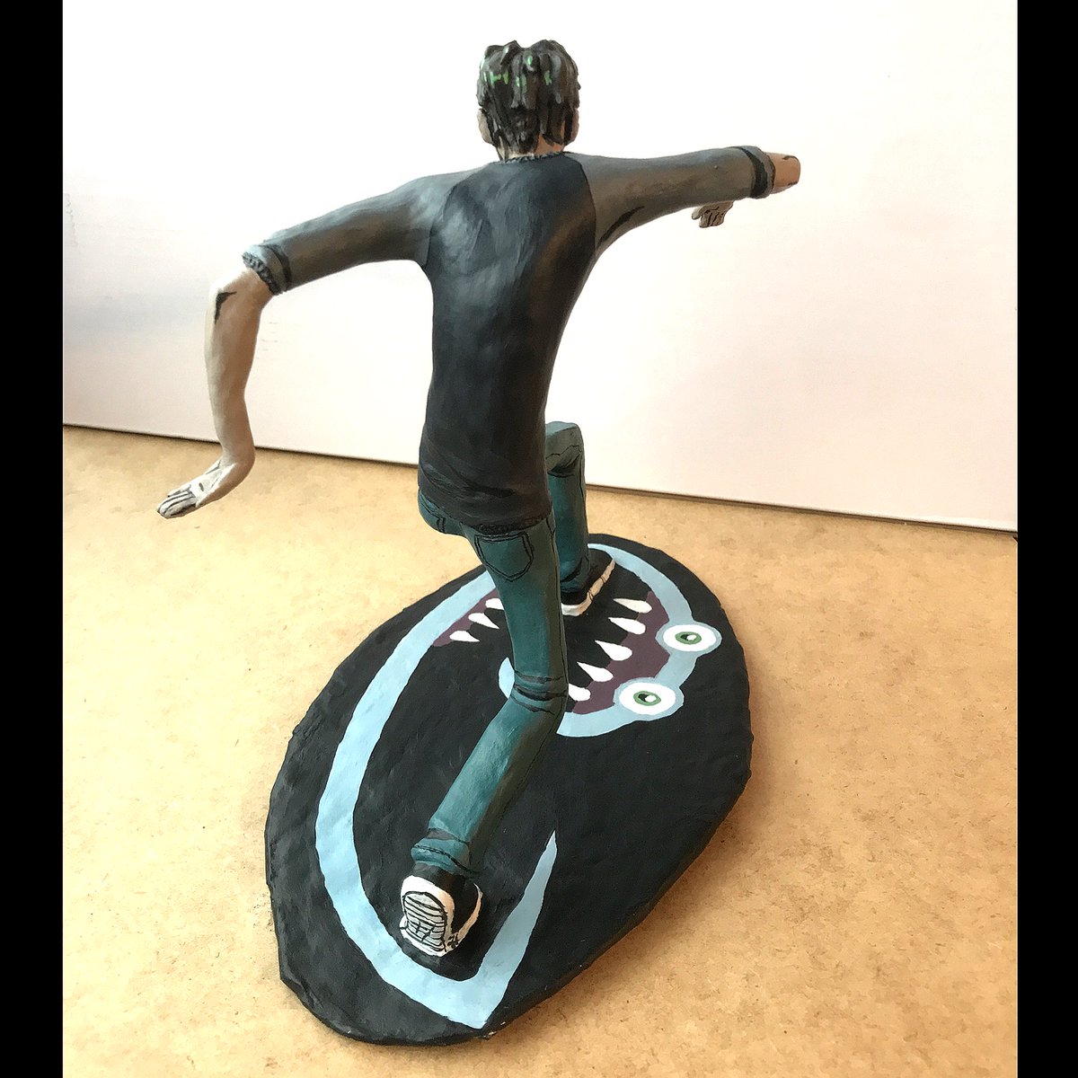sourgripz's tweet photo. I don’t post here often but I finished the @Jerma985 model!!! He’s made of air dry clay, a bit of wire and tinfoil, acrylic paint and some varnish. #jerma #jerma985 https://t.co/J43jpOiQza