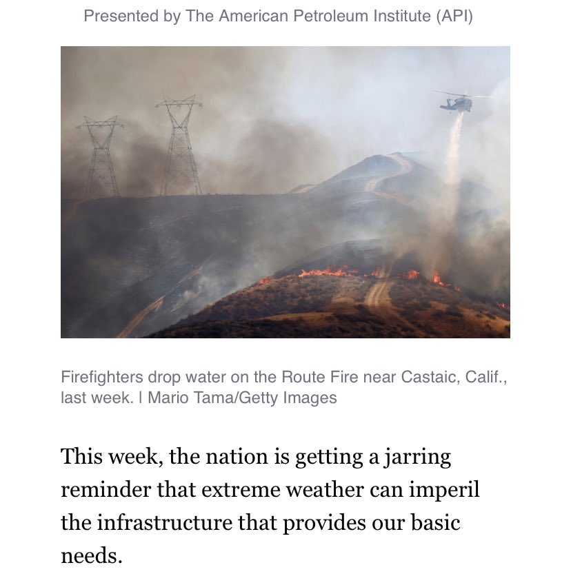 jamieclimate's tweet photo. Yes, this extreme weather is indeed presented by the American Petroleum Institute. https://t.co/7vQg42bakh