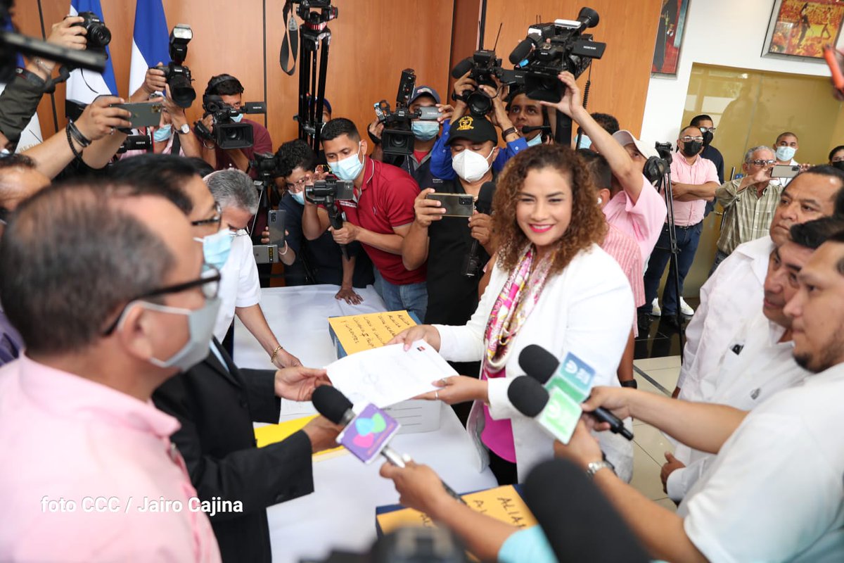 La Alianza Unida Nicaragua Triunfa presenta la lista de las candidaturas en los cargos de Alcaldes, Alcaldesas, Vicealcaldes y Vicealcaldesas municipales 🇳🇮🔴⚫✊🏼

#PatriaBenditayLibre