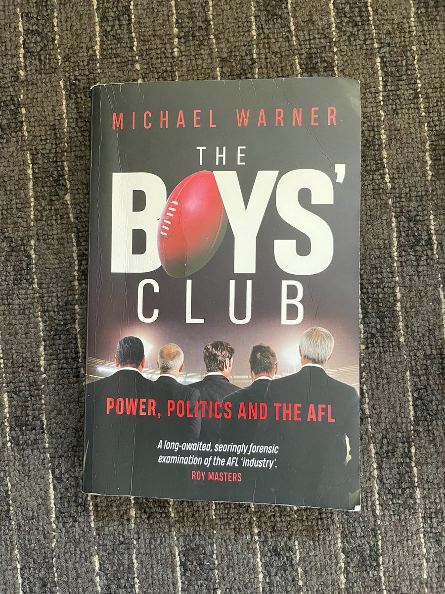 One quote can pretty accurately describe this book - “there must be a pretty large lump in the carpet at AFL House” Very interesting read