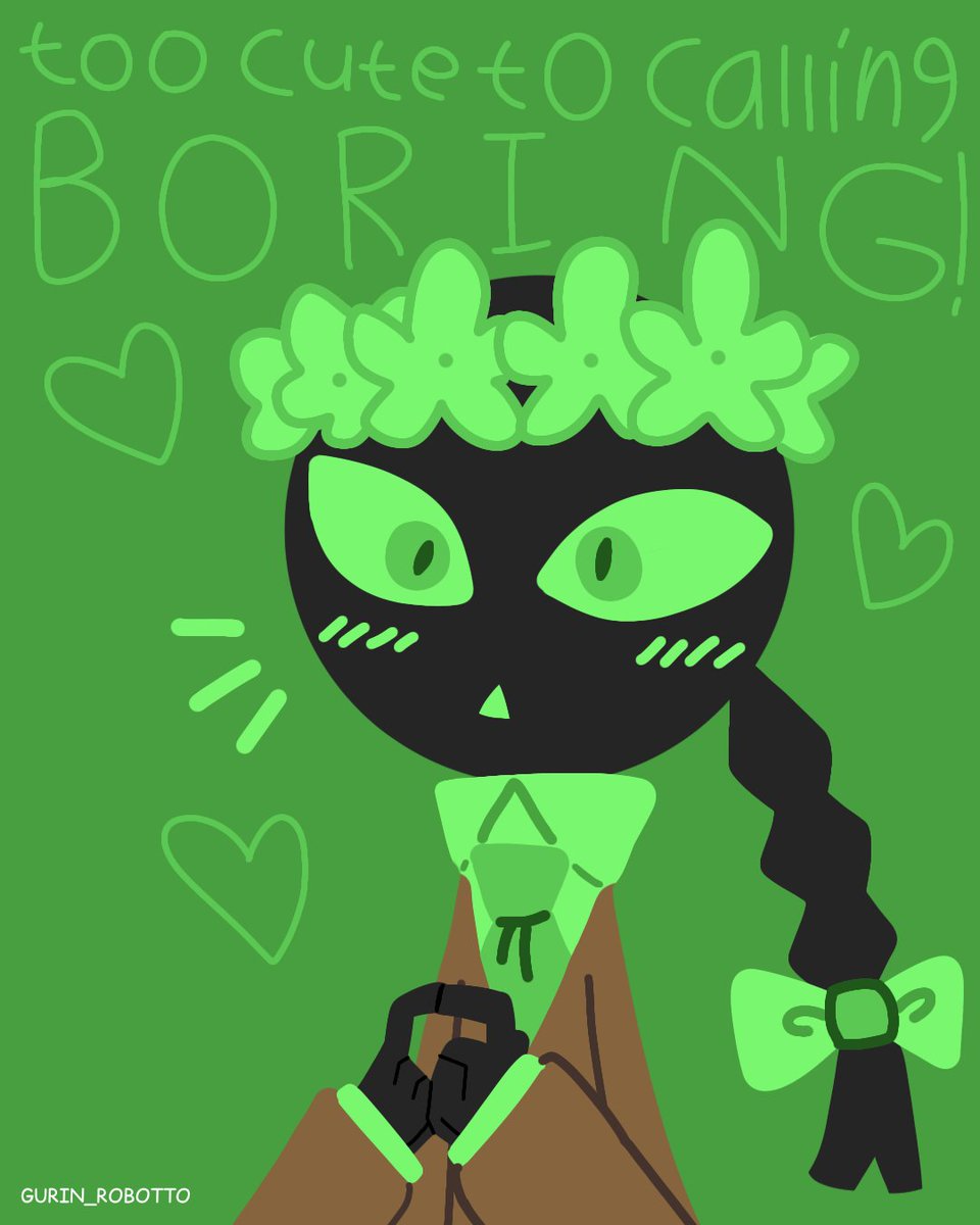 Periadvent's tweet photo. Bao want to say thank you to someone who give him flower crowns.

#periadvent #periodictyadventures #periodictable #boron #science #Chemistry #artwork #flower #flowercrown #green #cute https://t.co/jfVN7xEP4S