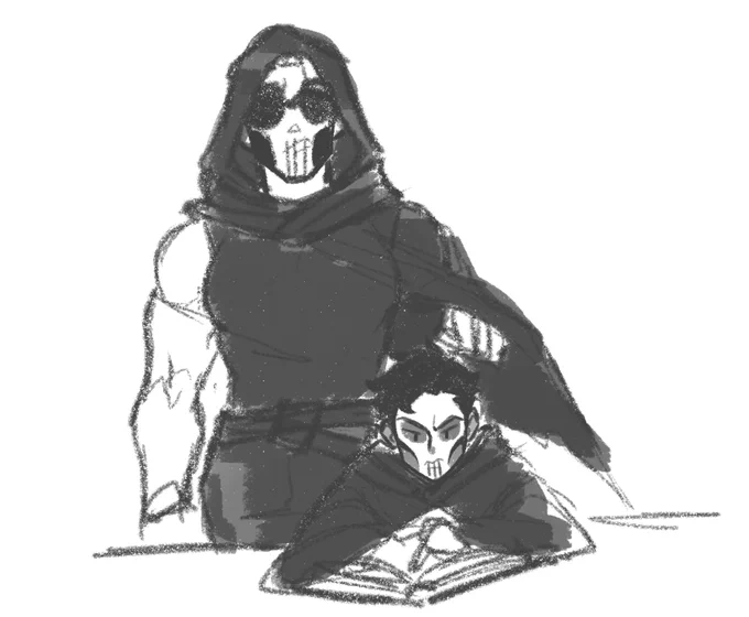 this is so small on my canvas- a little doodle because artblock evil 