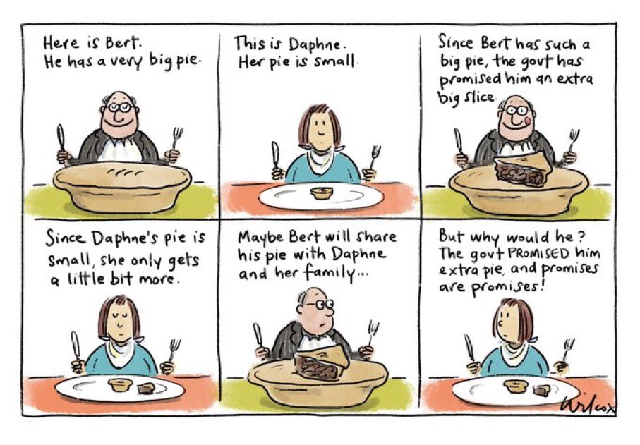 Maybe let’s rethink this “promise” and take a proper look at whether we can afford it and who really needs it. Thanks for the insight <a href="/cathywilcox1/">The Cathy Wilcox</a>