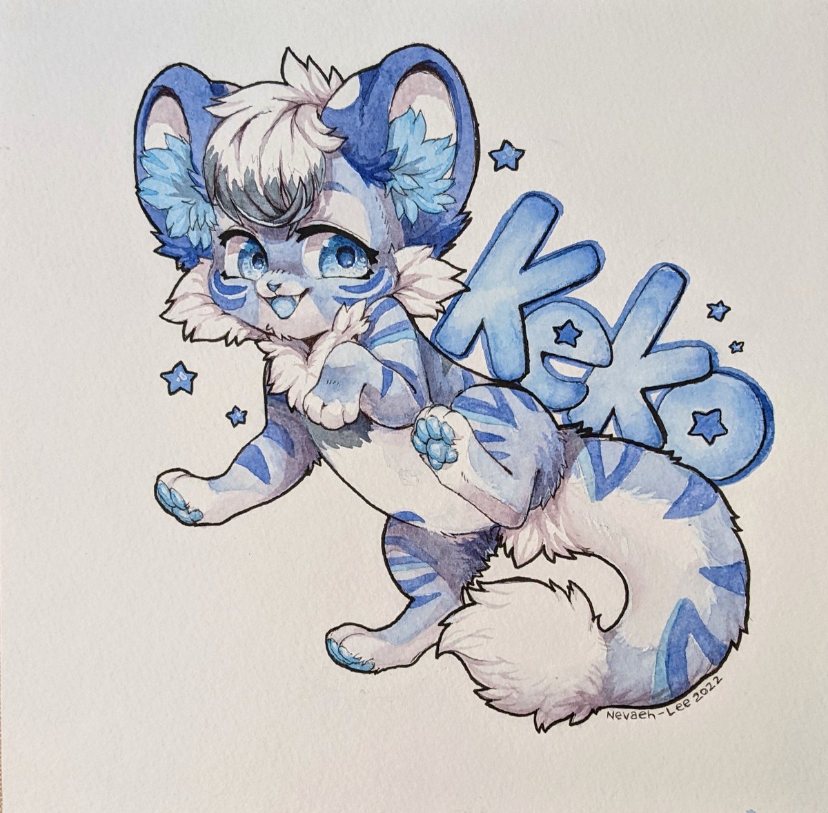 Nevaeh_lee_art's tweet photo. Traditional commission for @DerpyDutchie ! It was fun to use watercolors after so long, thanks for the support! https://t.co/Z8QulbhCc5