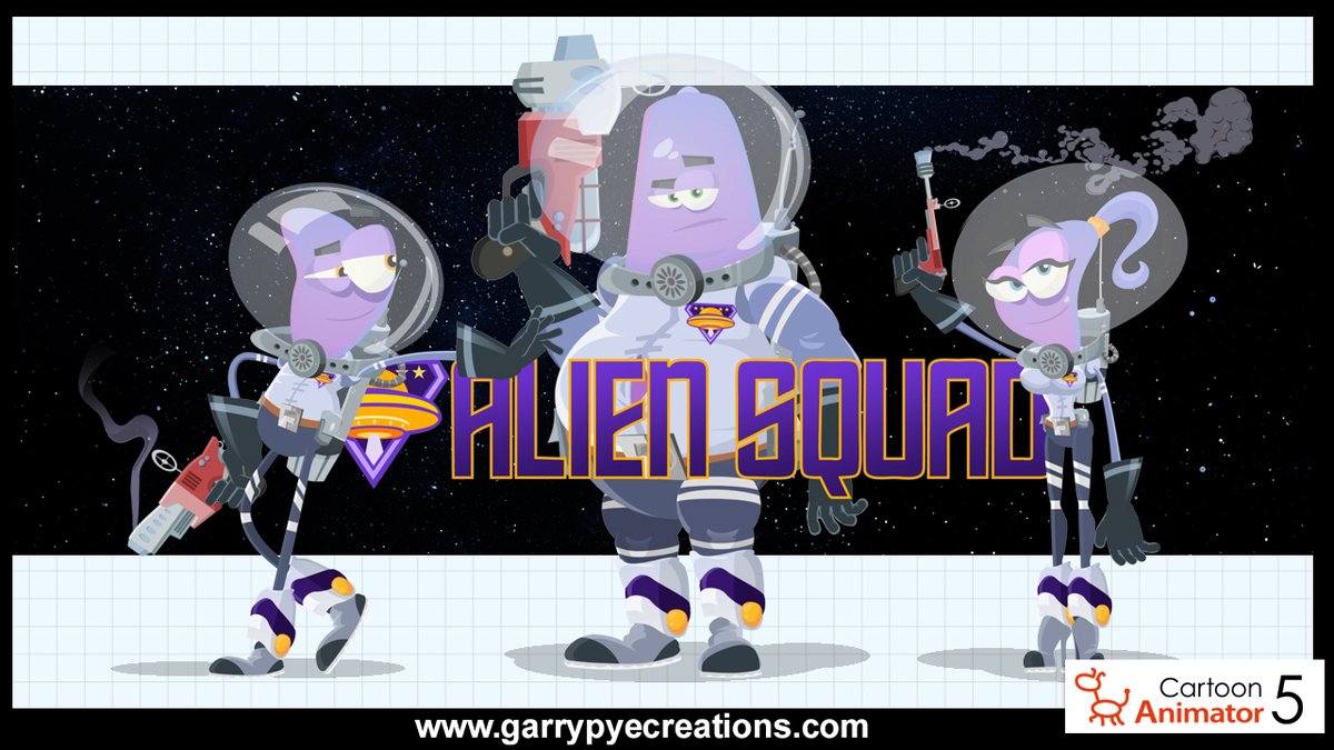 PyeGarry's tweet photo. #AlienSquad are new G3 characters by #GarryPye coming soon to #CartoonAnimator 5. For more information follow https://t.co/HBbvzgfQyC
#CTA #CTA5 #2DAnimation https://t.co/8ZER0zFKSM