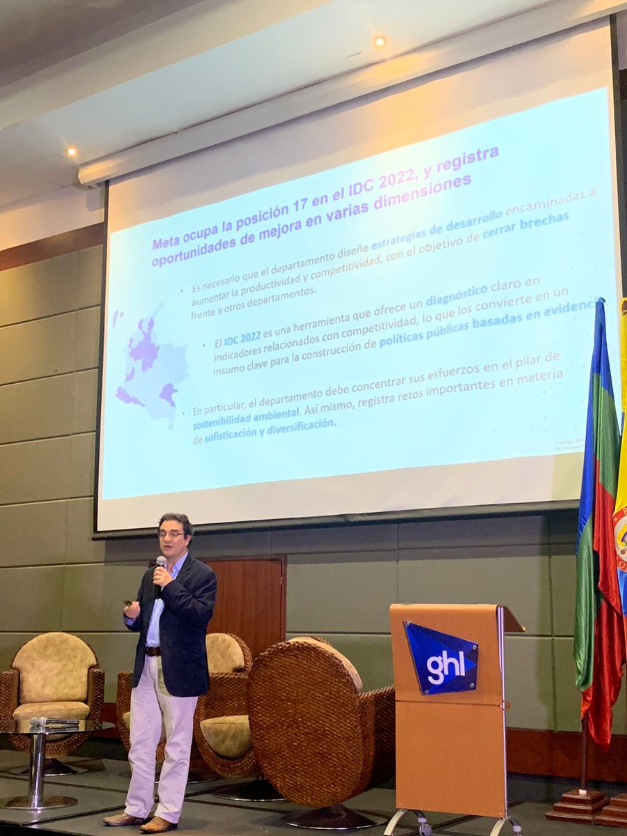 ColombiaCompite's tweet image. #CPCpresenta resultados del #IDC2022 y oportunidades para usar la herramienta como instrumento de diálogo, monitoreo, priorización de políticas publicas en el Meta. Con @UR_Score @CentroDialogoUR