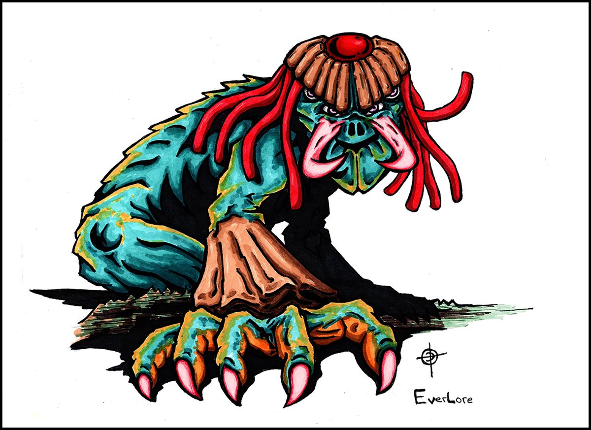 EverLoreGame's tweet photo. The color is now complete, come challenge this beastie and taste defeat. EverLore awaits. This Game Is For You! #EverLoreGame #TTRPG #Fantasy #ManChildLtd https://t.co/78SxP0QGrp