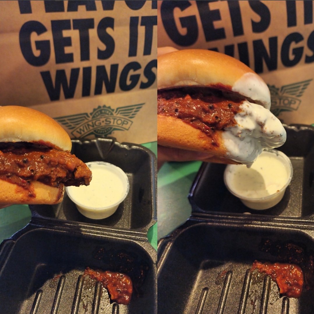 morewingspls's tweet photo. Wingstop used the pussy part of the chicken for their new chicken sandwiches #TeamAtomic https://t.co/eN3qrDxngj