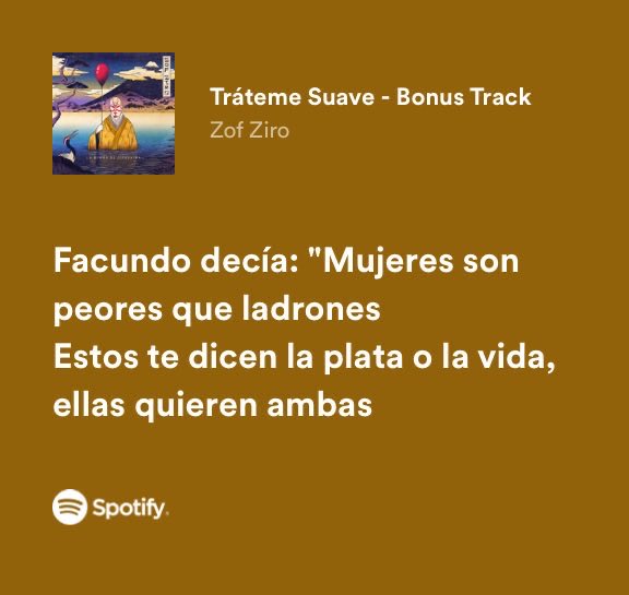 zof ziro / tráteme suave