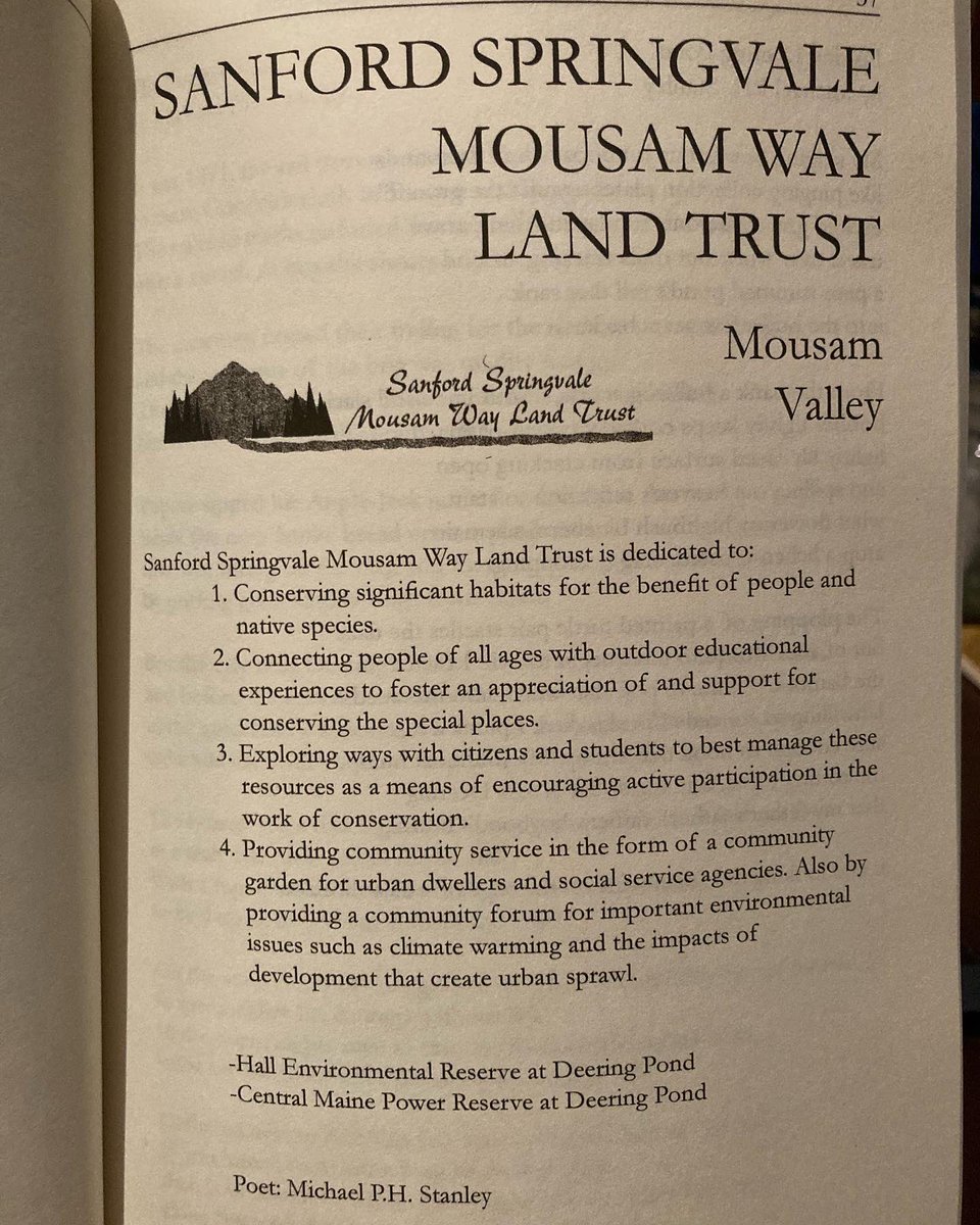 MphStanley's tweet photo. Thank you to the #WritingTheLand project for allowing me to write about the #MousamLake land trust. Deering Pond was a refuge growing up, and I’m glad I could celebrate it in your latest book! https://t.co/CYAEv8lQ4h