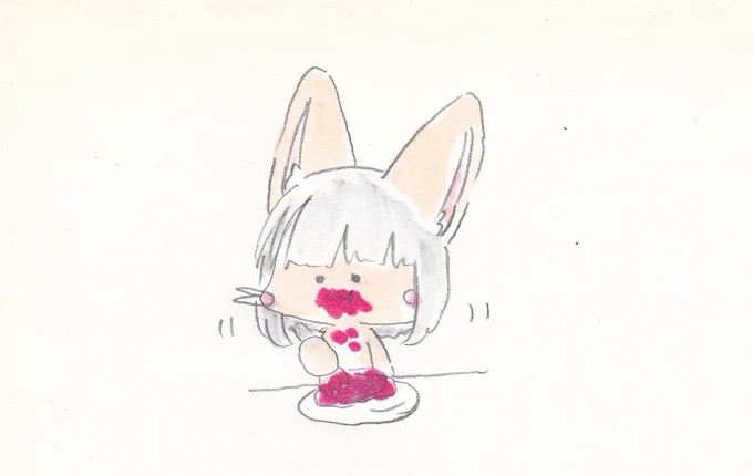 ナポリタンを食べるナナチちゃん。#イラスト #メイドインアビス 