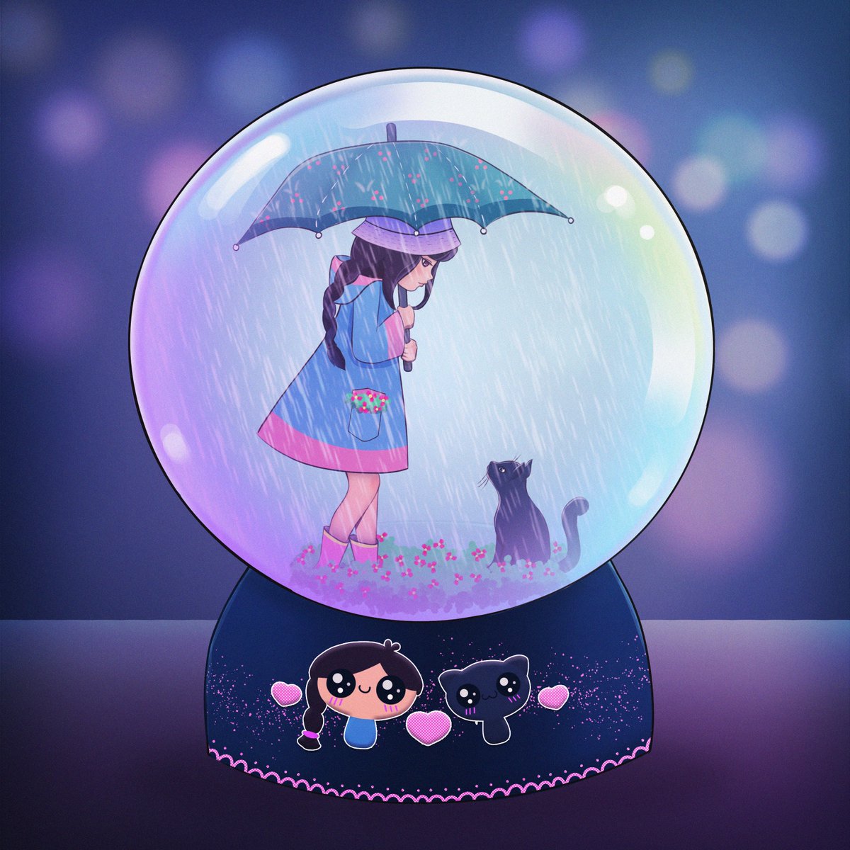 Natirupe's tweet photo. ☔️☔️☔️☔️☔️☔️I just listed my new artwork on @foundation 
Rain ball:
☔️☔️☔️☔️☔️☔️
Magic happens in the smallest and most everyday things. They simply found each other. The rain was their witness.
☔️☔️☔️☔️☔️☔️
Link in comments https://t.co/4iYTXfWDye