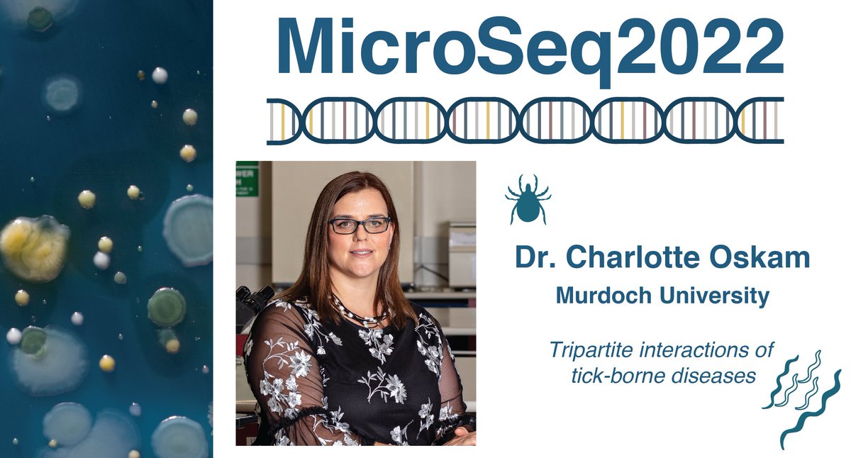 Taking the first bite out of #MicroSeq2022 we’ve got the fantastic <a href="/DrCharOskam/">Dr Charlotte Oskam 👩🏻‍💻🧬👩🏻‍🏫🦠</a> giving a plenary talk on the tripartite interactions in tick-borne diseases! Chaired by <a href="/DrShaziaRuybal/">Shazia Ruybal Pesántez</a> and <a href="/Alegione/">Alistair Legione</a>