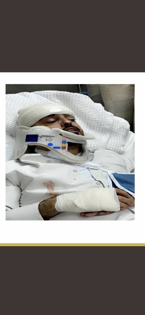 تعرض اخونا الغالي الشاعر #مبارك_سالم_الحجيلان لحادث وهو حاليا بالمستشفى نسأل الله له الشفاء العاجل وخطاك السوء يابو سالم عسى الله يقومك بالسلامه .