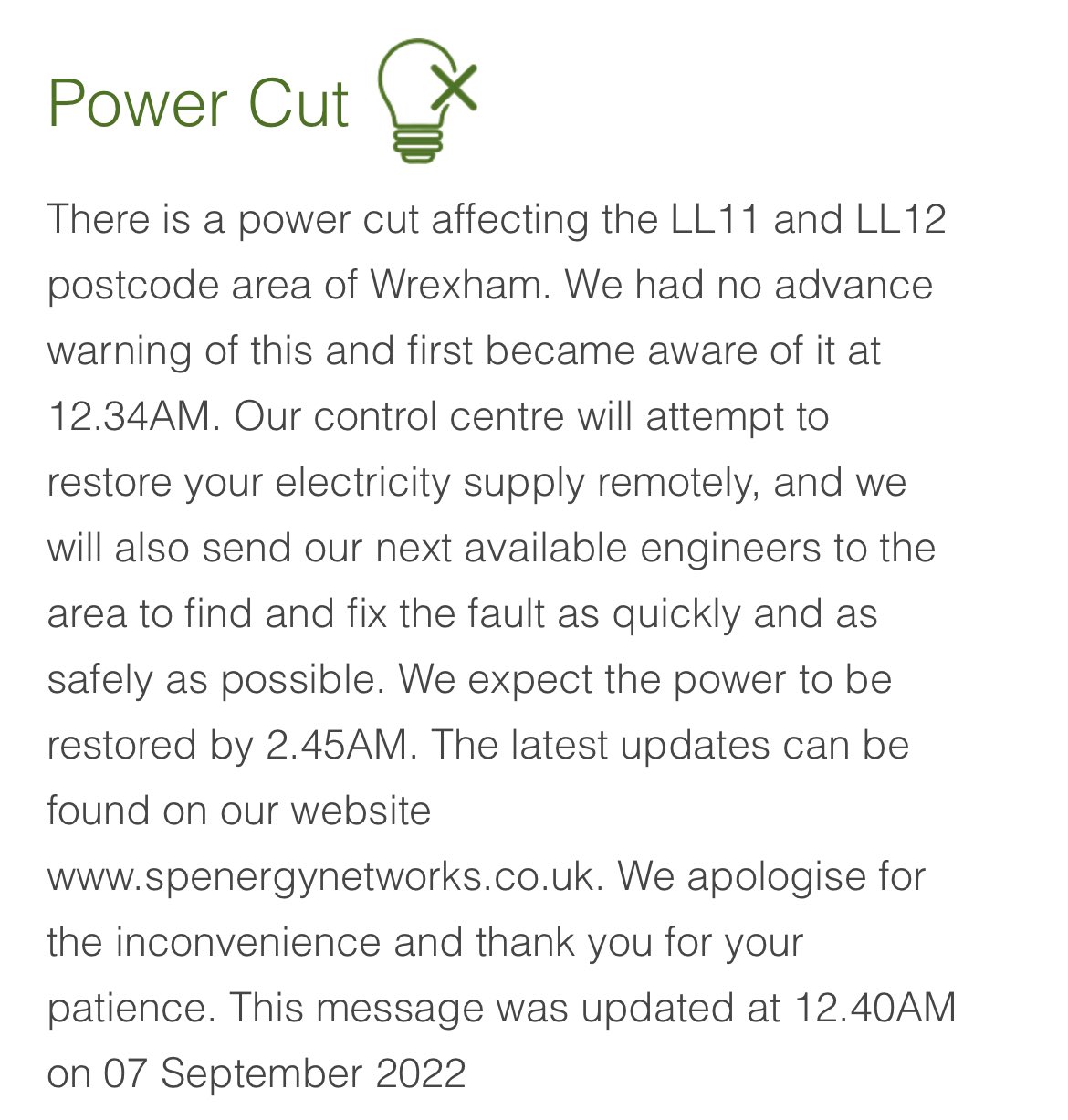 Nath.🏴󠁧󠁢󠁷󠁬󠁳󠁿 on Twitter "Power cut in a few wrexham areas atm, here’s